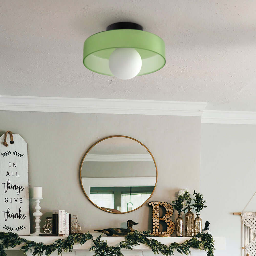 Modern Round Glass Ceiling Light Fixture