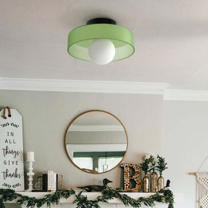 Modern Round Glass Ceiling Light Fixture
