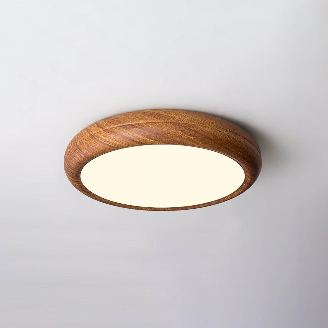 Modern Wood Grain LED Ceiling Light Fixture