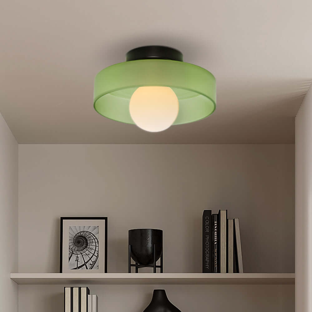 Modern Round Glass Ceiling Light Fixture