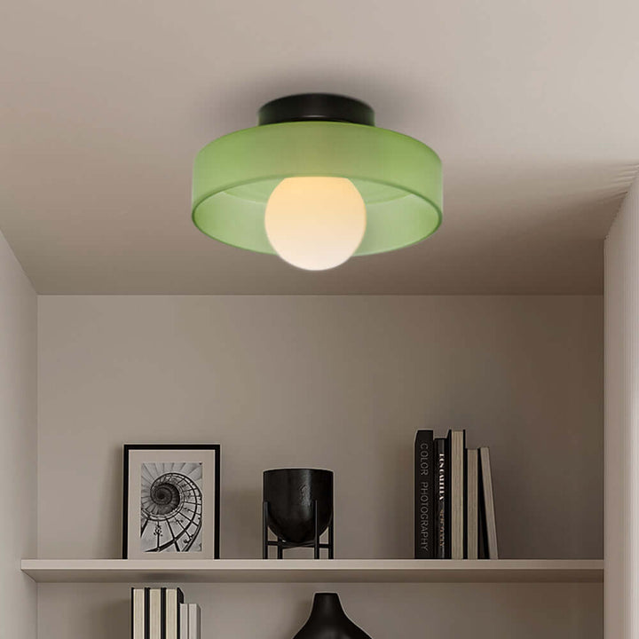 Modern Round Glass Ceiling Light Fixture