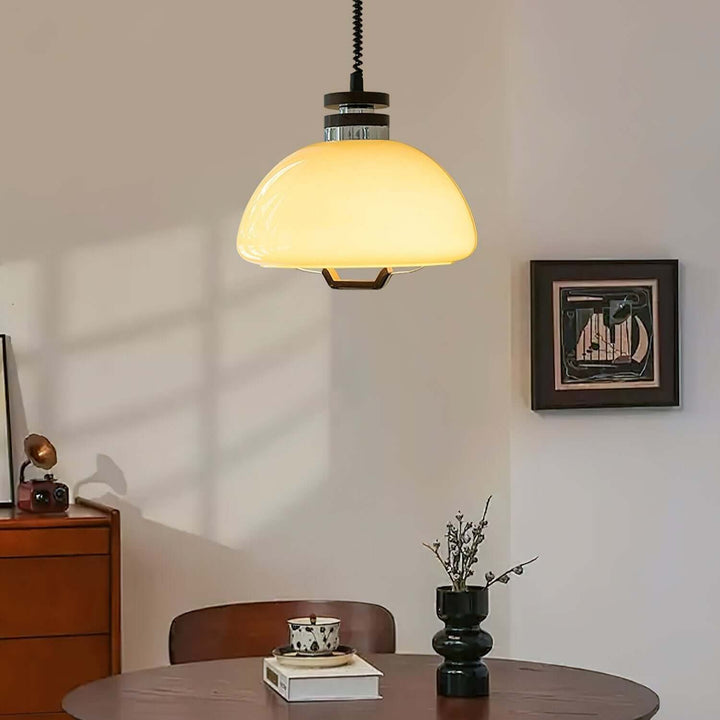 Modern Beige Pudding Pendant Light 40cm