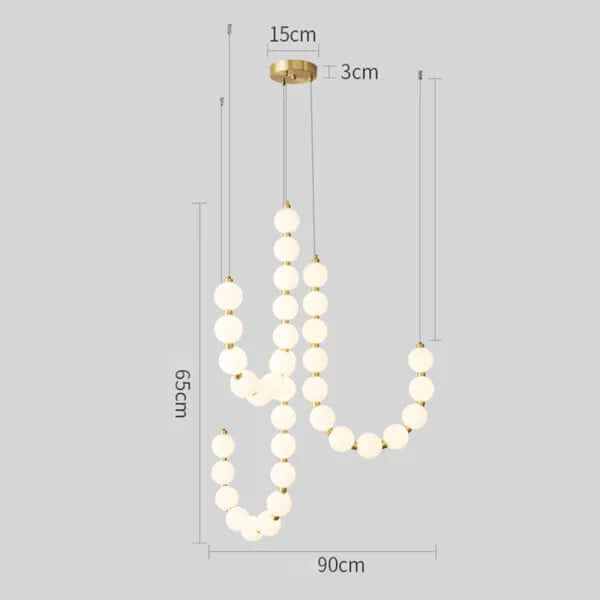 Elegant Pearl Chandelier with Acrylic Accents