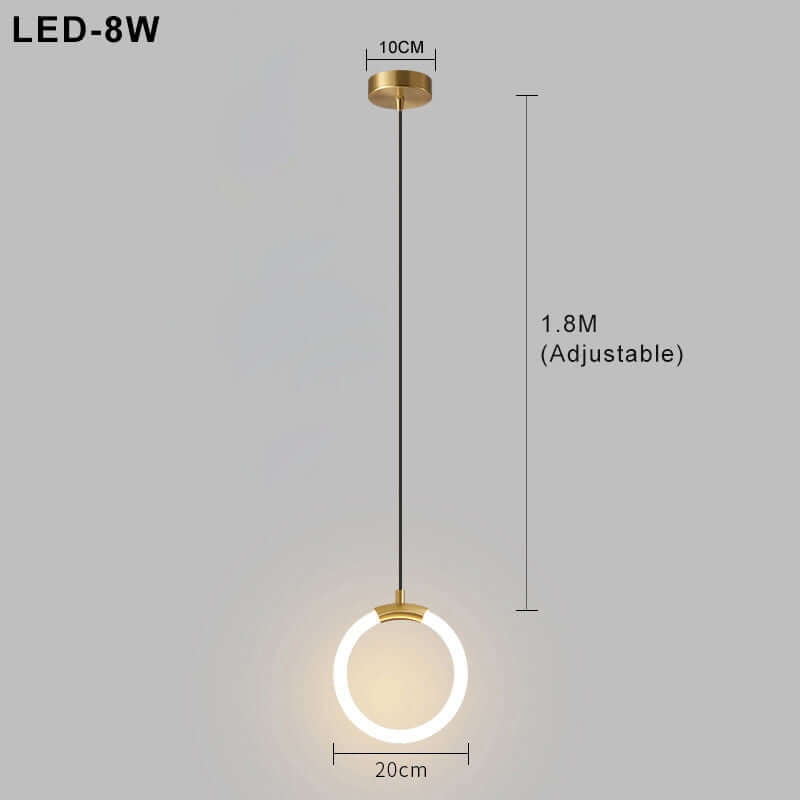 Modern LED Pendant Light Fixture for Minimalist Home Decor