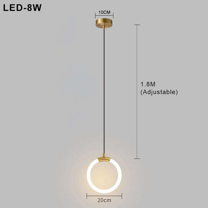 Modern LED Pendant Light Fixture for Minimalist Home Decor
