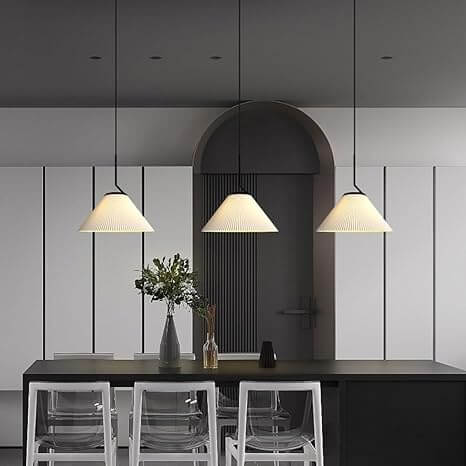 Pleated Cream Pendant Lamp