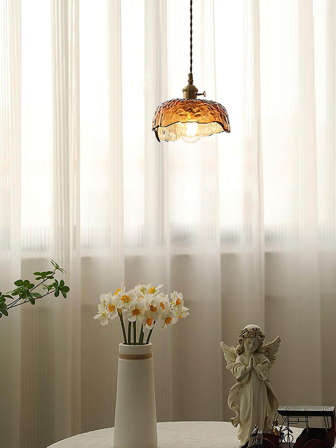 Brown Glass Pendant Light Fixture
