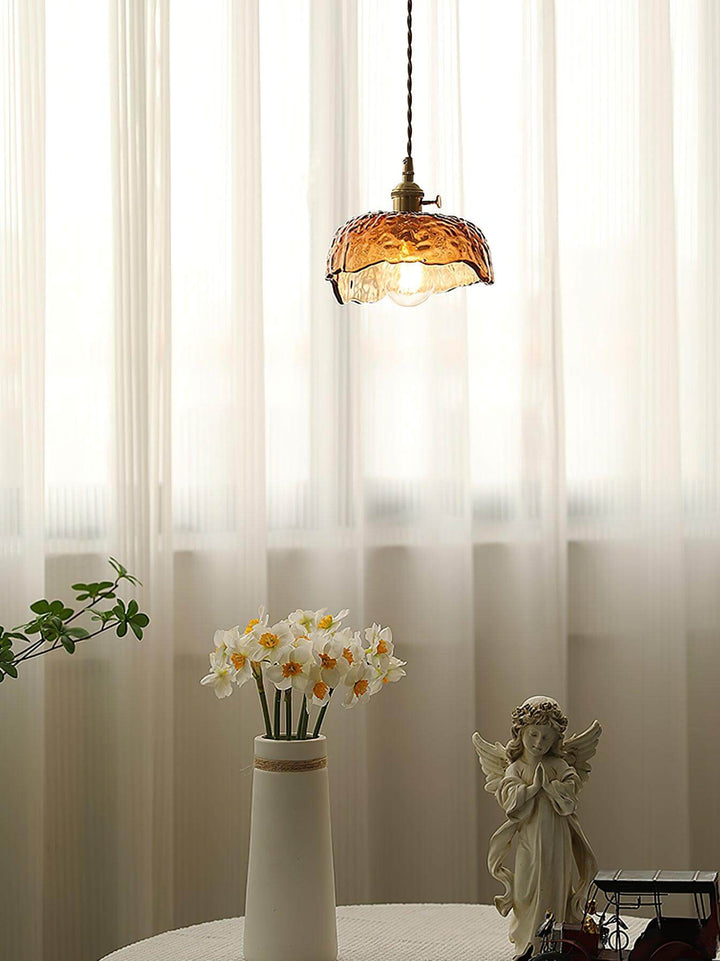 Brown Glass Pendant Light Fixture