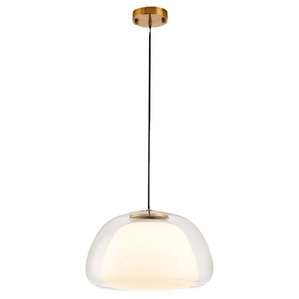 Modern White Glass Pendant Light
