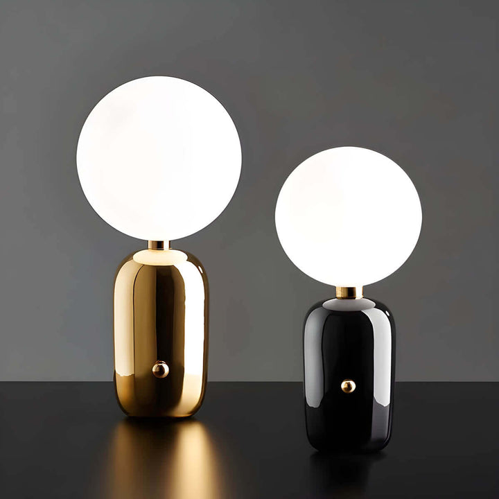 Elegant Metal & Glass Table Lamp with G9 Bulb - Gold, Black, White
