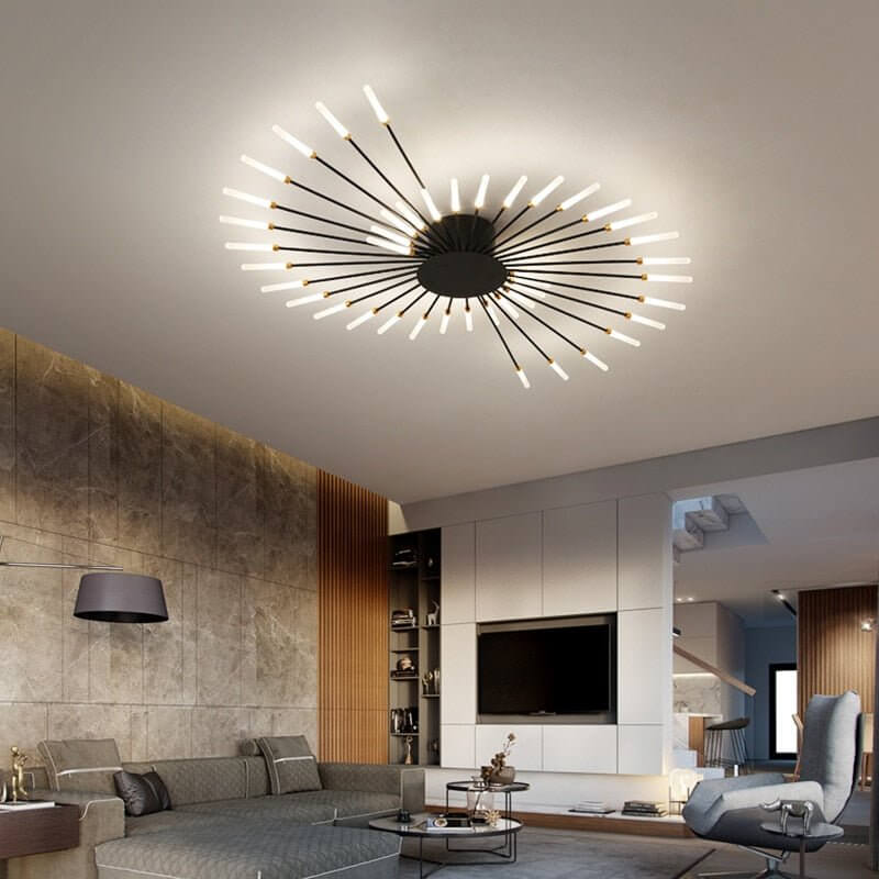 Modern Aluminum & Acrylic Chandelier