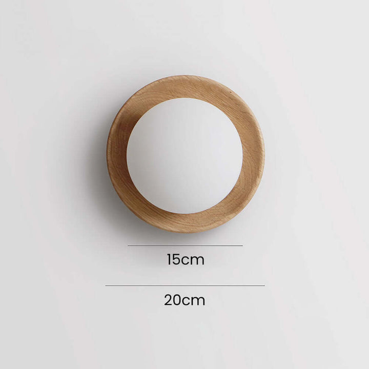 Modern White Wood Wall Sconce Light