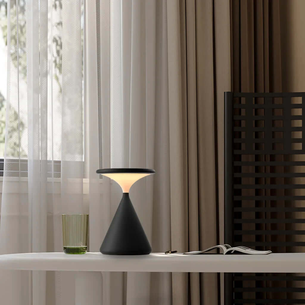 Cordless Hourglass Table Lamp