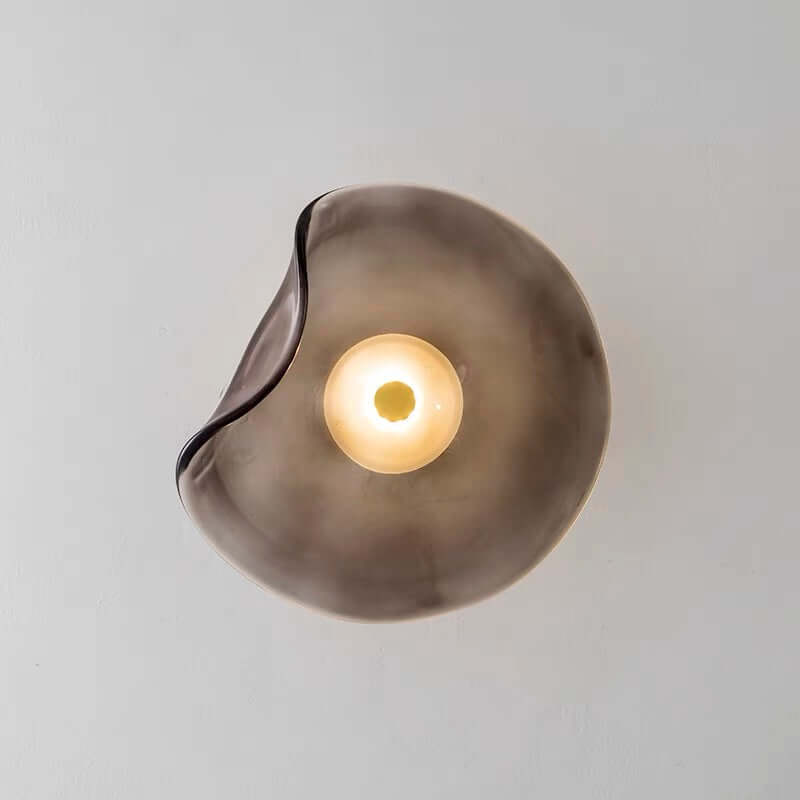 Modern Amber Glass Wall Light