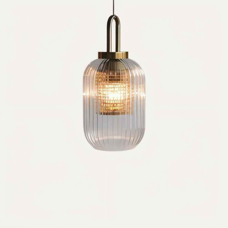 Striped Glass Pendant Light for Modern Decor