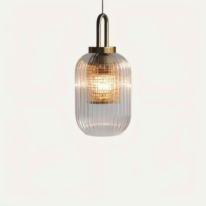 Striped Glass Pendant Light for Modern Decor