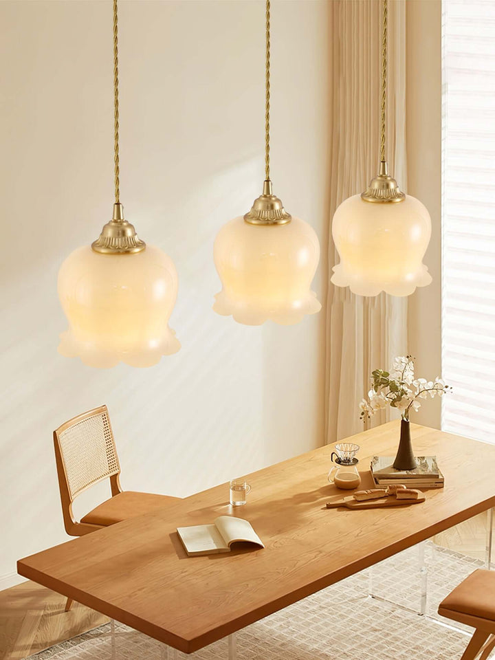 Floral Pendant Lamp, Elegant Hanging Ceiling Light Fixture