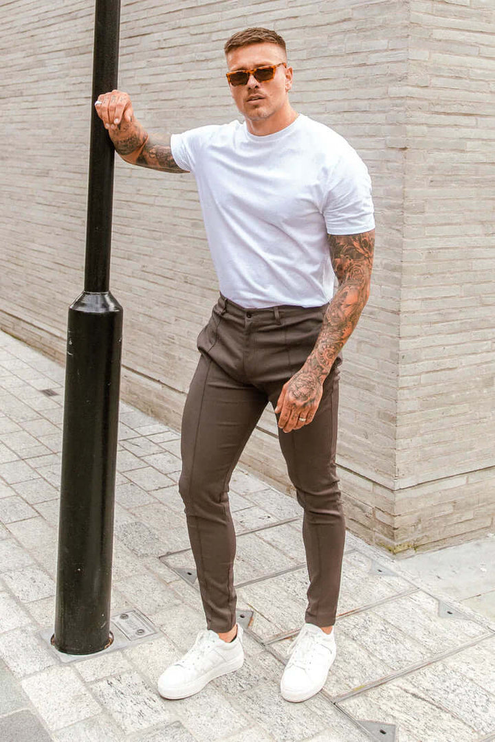 Men's Slim Fit Long Trousers - Stylish & Comfortable