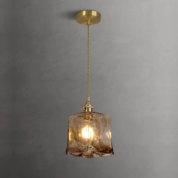 Brown Glass Pendant Light Fixture