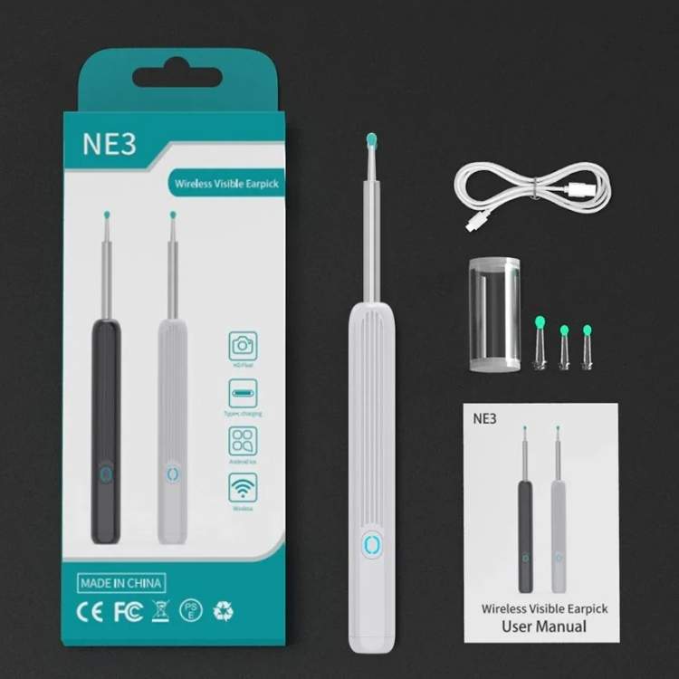 EarScope Pro Wax Removal Kit with camera and LED lights, showcasing its sleek design and effectiveness for ear cleaning.