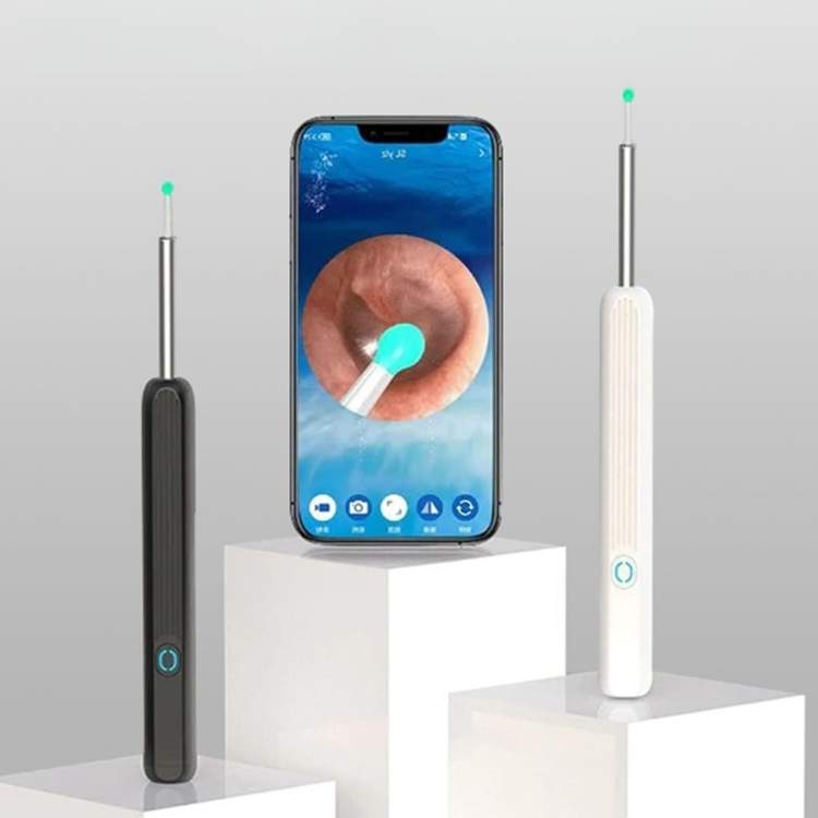EarScope Pro Wax Removal Kit with camera and LED lights, showcasing its sleek design and effectiveness for ear cleaning.