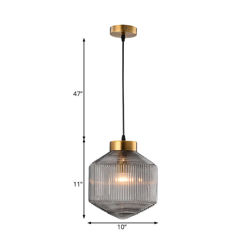Modern Glass Drum Pendant Light