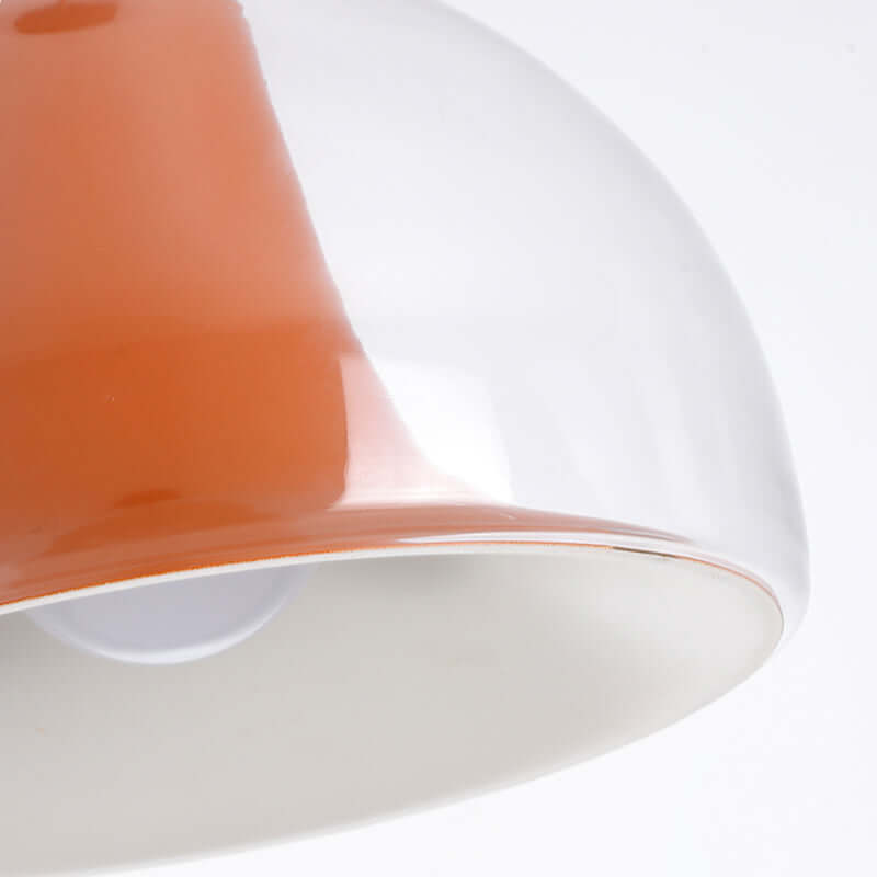 Modern Glass Pendant Lamp, Semicircular Jellyfish Design