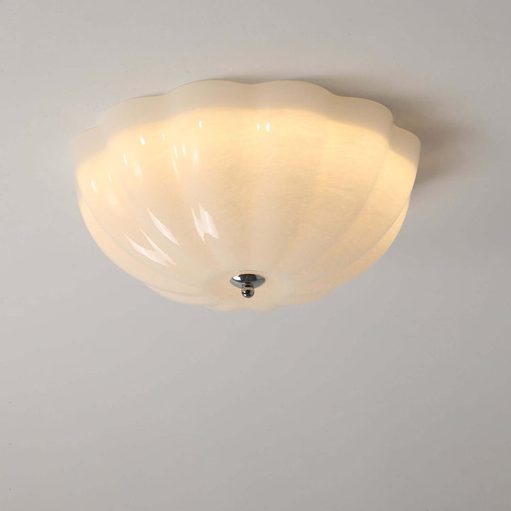 Opal Glass Shell Ceiling Lamp 38cm