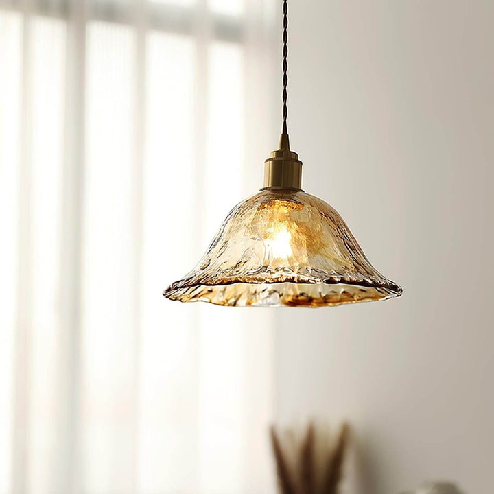 Brown Glass Pendant Light Fixture