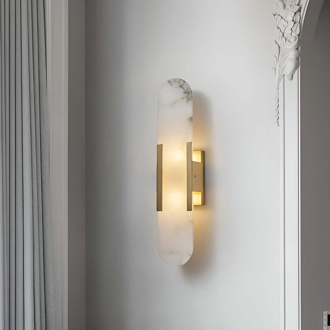 Elongated Alabaster Wall Lamp