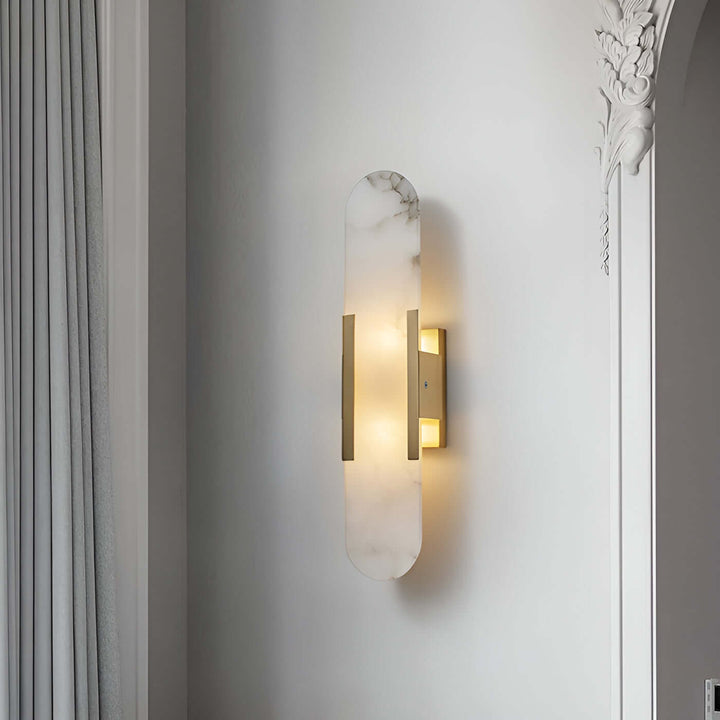 Elongated Alabaster Wall Lamp