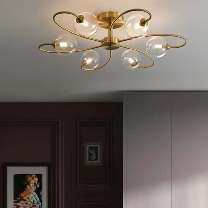 Modern Geometric Metal Ceiling Light Fixture