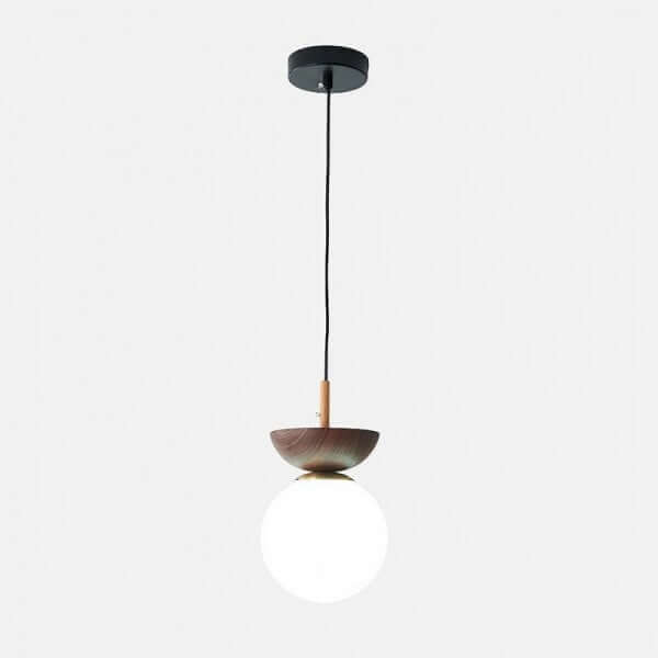 Modern Semi-Wooden Pendant Light