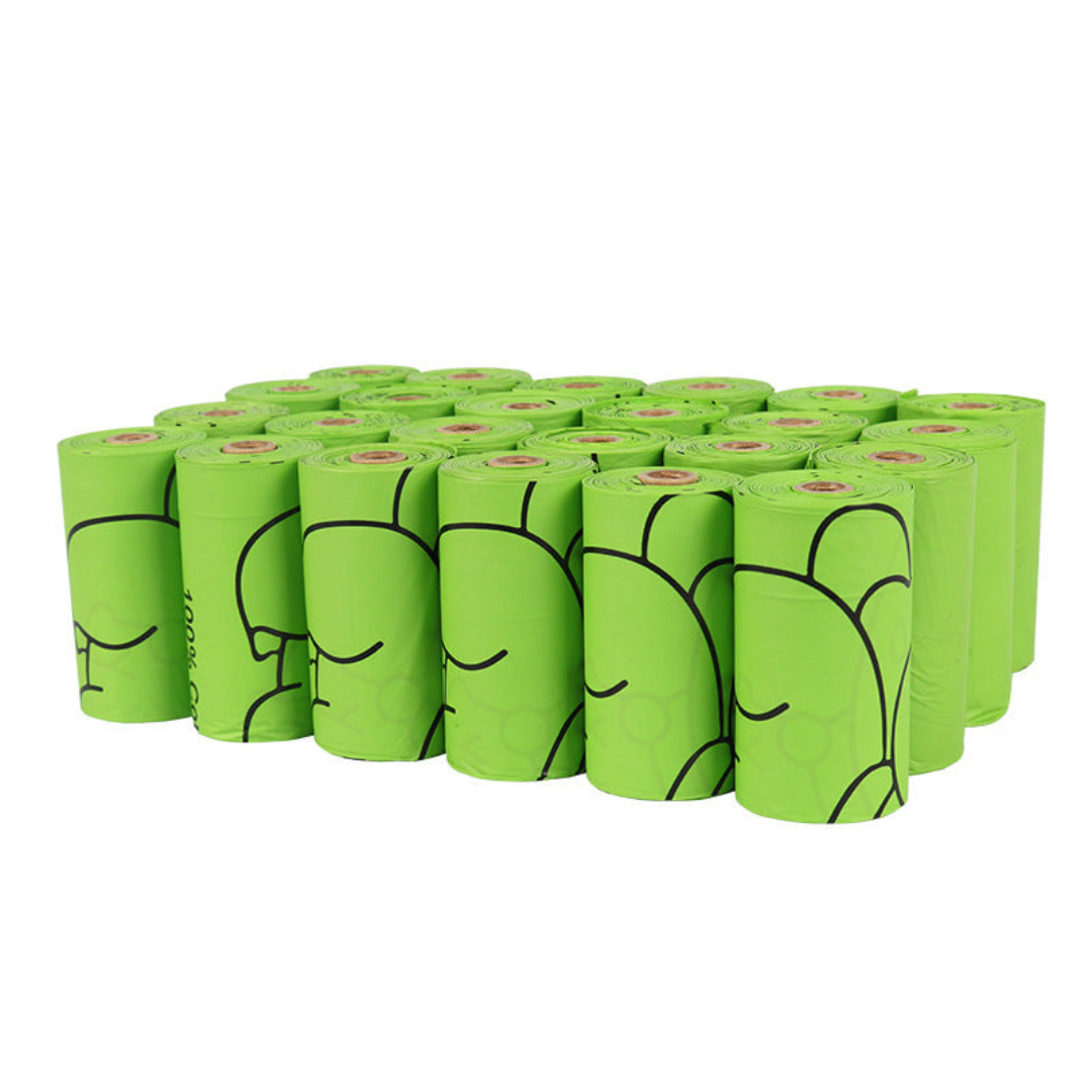 Eco-friendly pet waste bags with durable dispenser, 120 biodegradable, leak-proof bags for clean, convenient pet care.