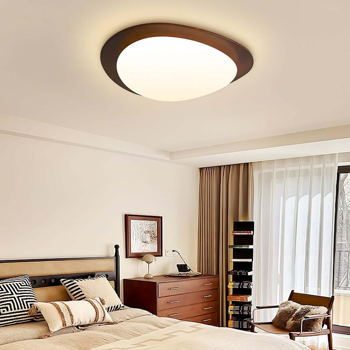 Modern Pebble Wood Grain LED Ceiling Light