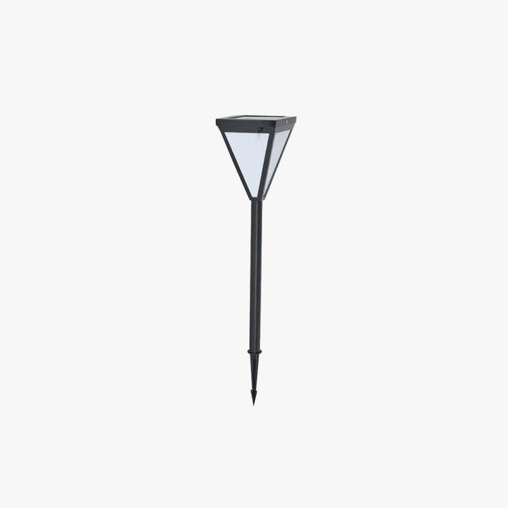 Modern Solar LED Outdoor Lamp - Black