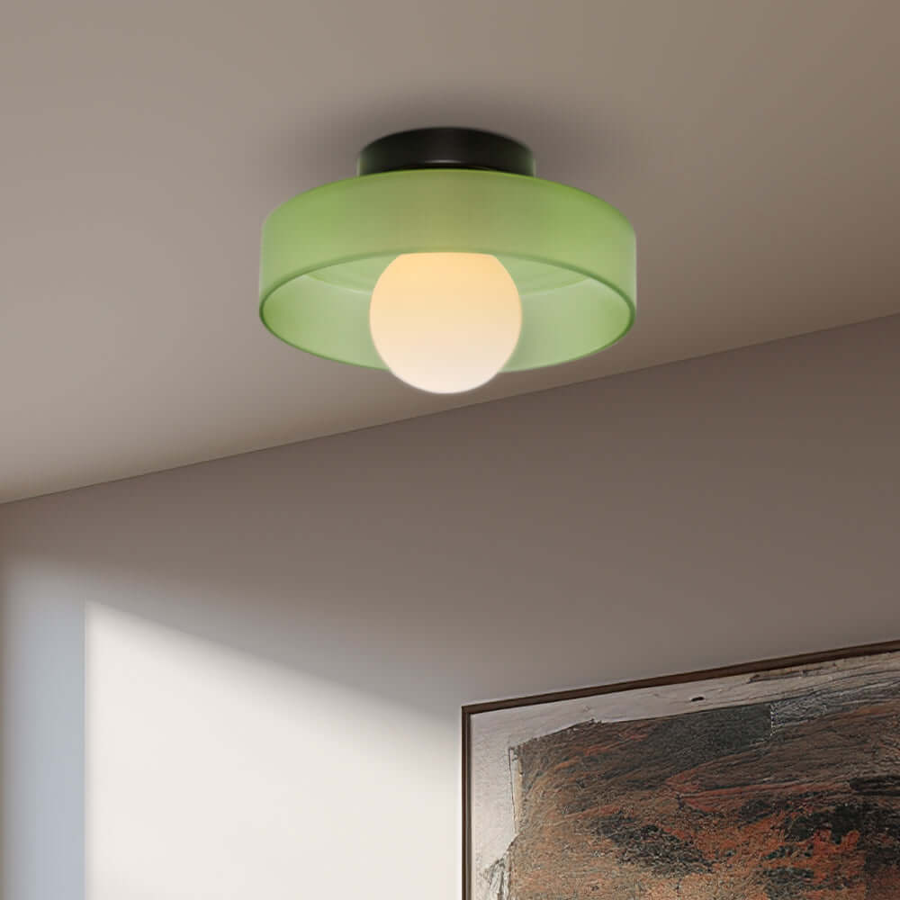 Modern Round Glass Ceiling Light Fixture