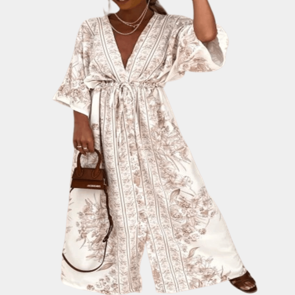 Elegant Dress with Plunging Neckline