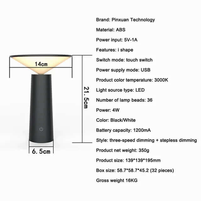 Wireless LED Table Lamp with Remote