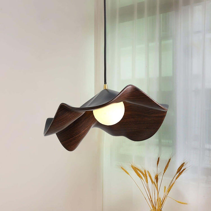 Decorative Resin Pendant Lamp with Leaf Design