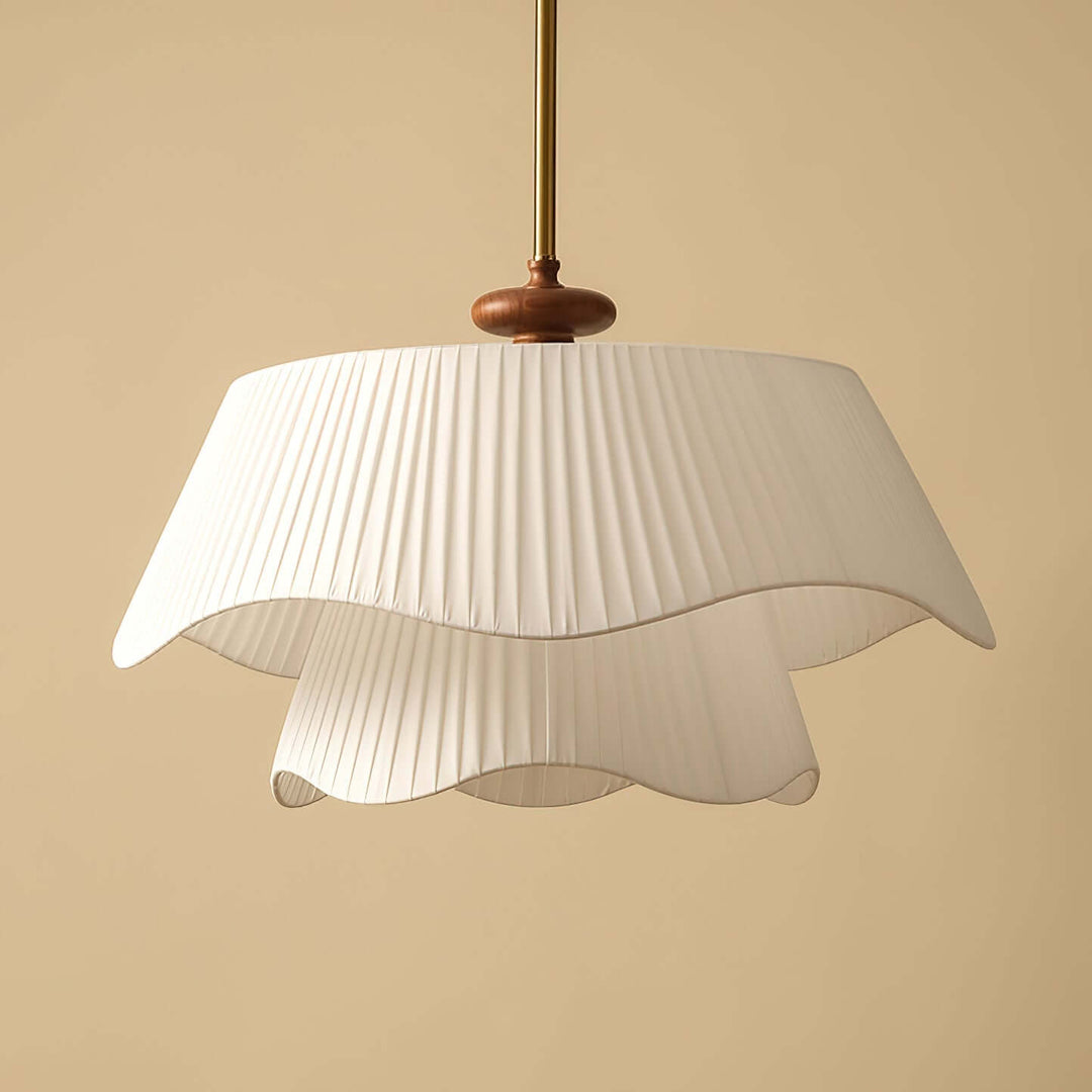 Modern Pendant Lamp with Metal, Glass & Wood
