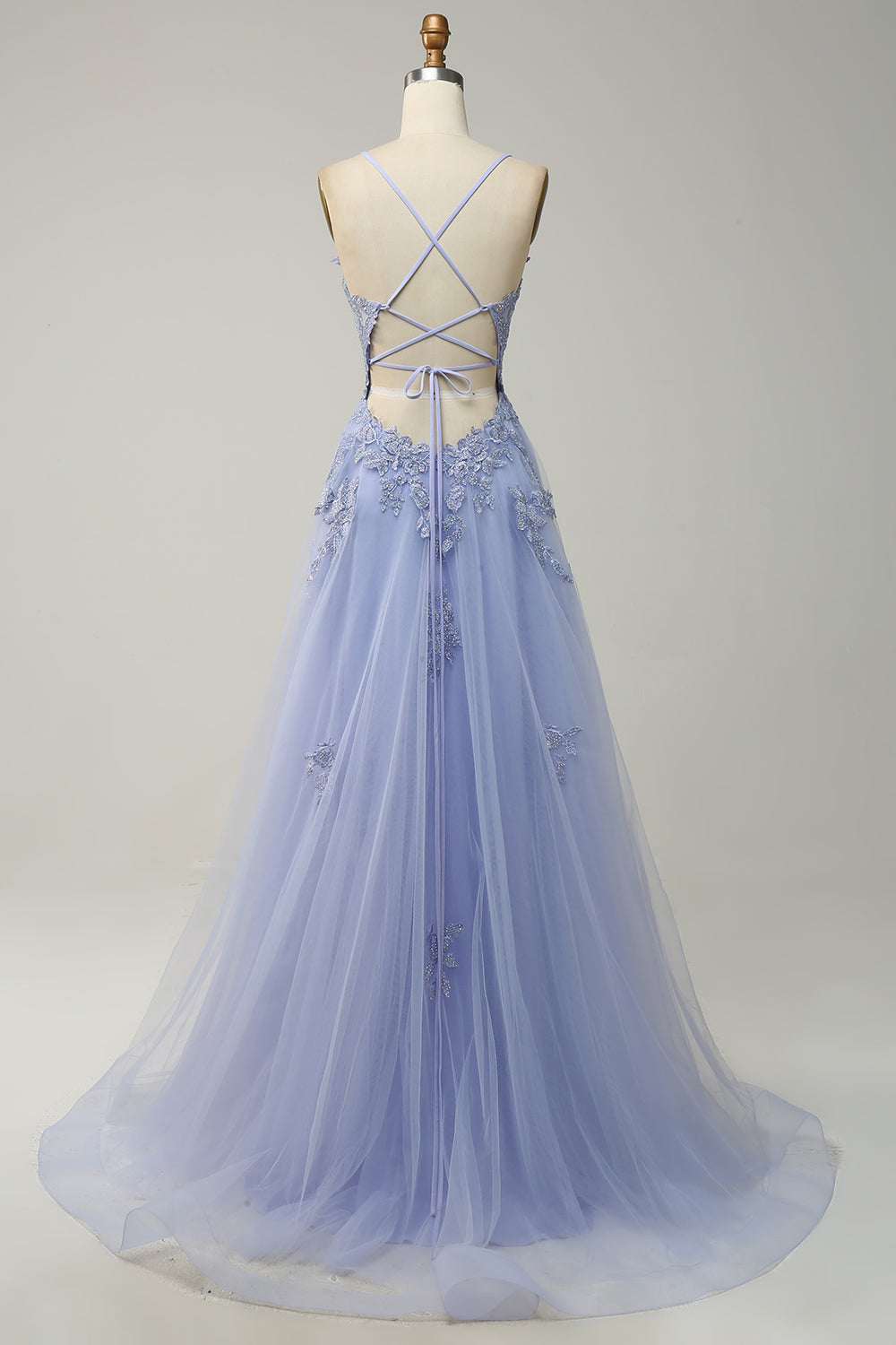 Glamorous A-line prom and gala gown with stunning appliques, ensuring a memorable entrance.