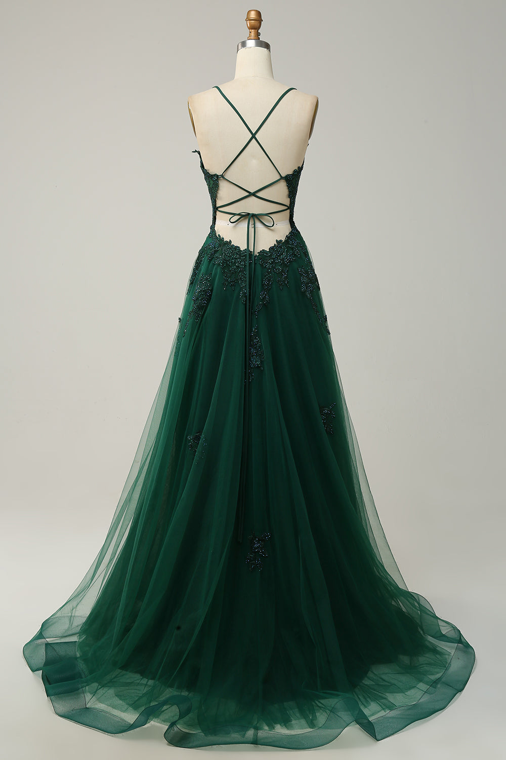 Chic women's A-line gala gown with stunning appliques, designed for memorable nights.