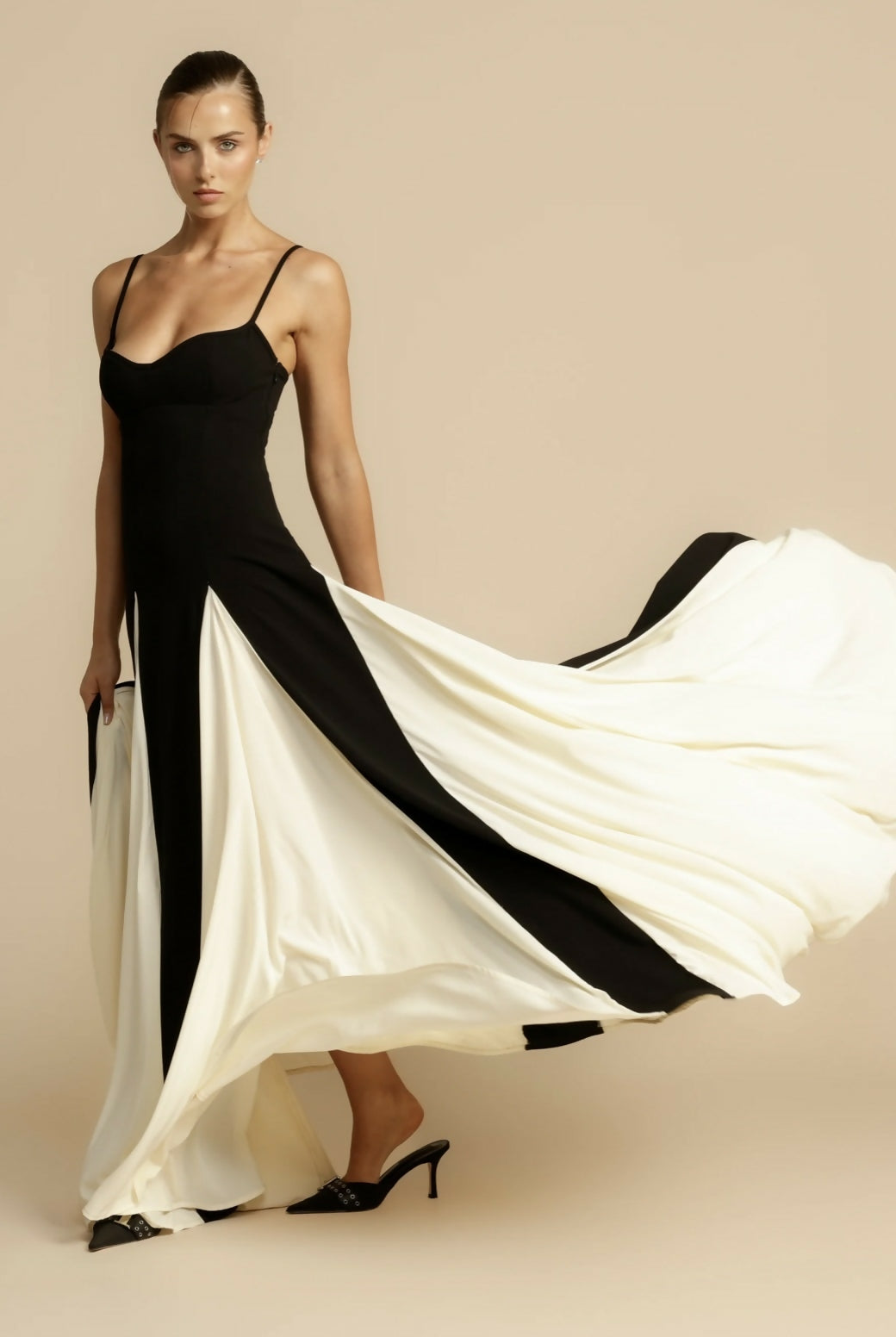 Beautiful women's A-line evening maxi dress, perfect as a formal gown for elegant events.