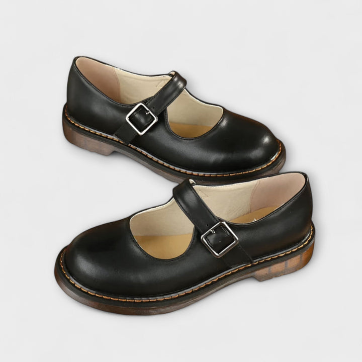 Stylish women's Mary Jane shoes with a comfortable low heel, ideal for elegant office wear or versatile daily outfits.