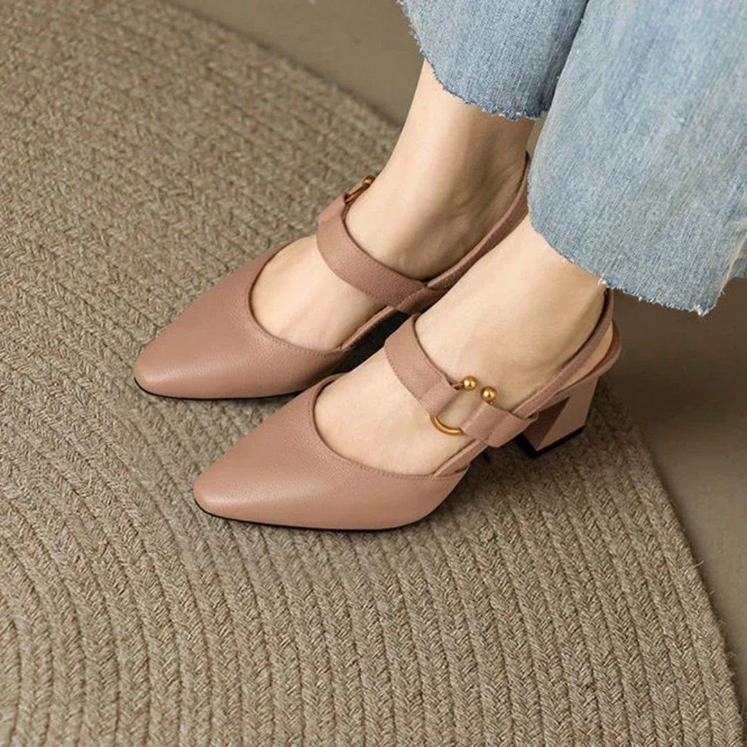 Chic women's work heels, combining elegant fashion with orthopedic comfort for supportive, stylish all-day wear.