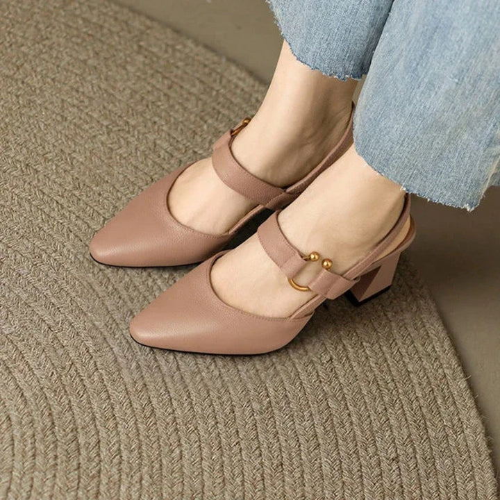 Chic women's work heels, combining elegant fashion with orthopedic comfort for supportive, stylish all-day wear.