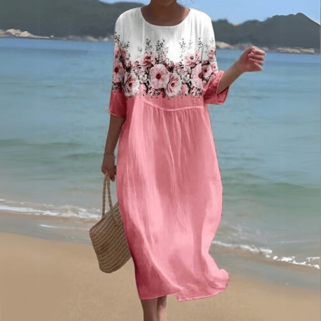 Effortless style with this women's flowy A-line midi dress, ideal for elegant summer comfort.
