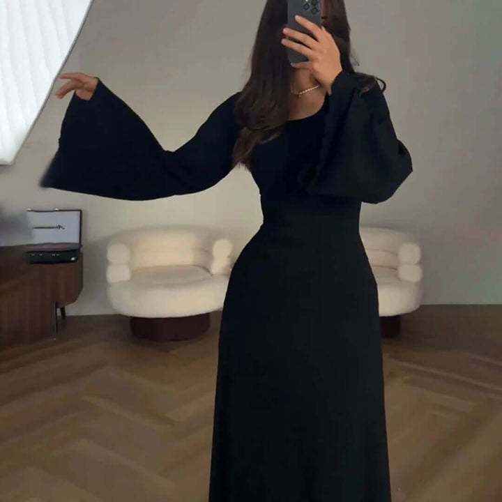Women's elegant long flowy maxi dress. Comfortable polyester style, perfect for casual outings or evening events.