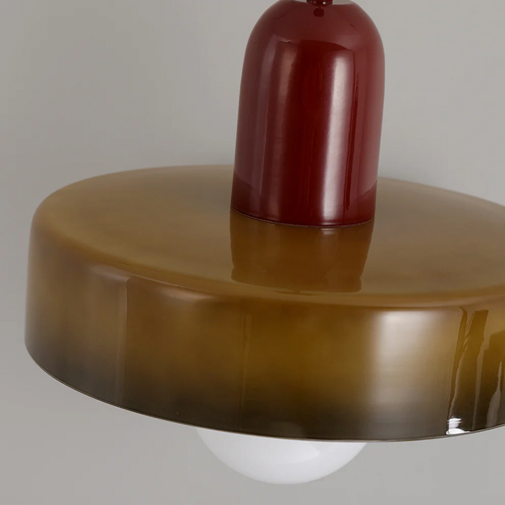 Designer glass globe LED ceiling lamp, providing elegant illumination to modern interiors.